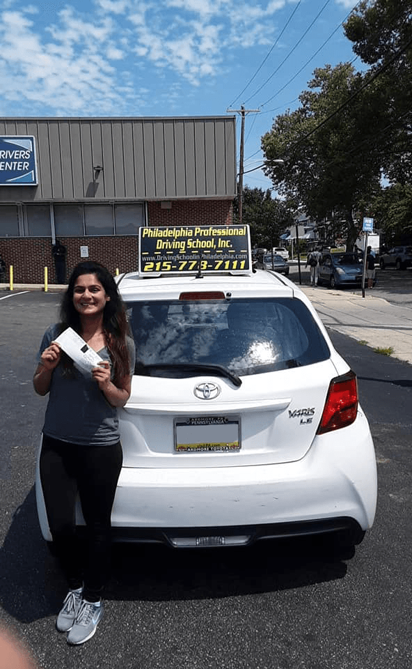 Woman successfully passed driving school test