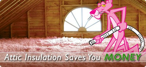 Pink Panther insulating attic