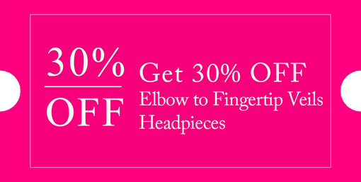 30% Off on Elbow to Fingertip Veils Headpieces