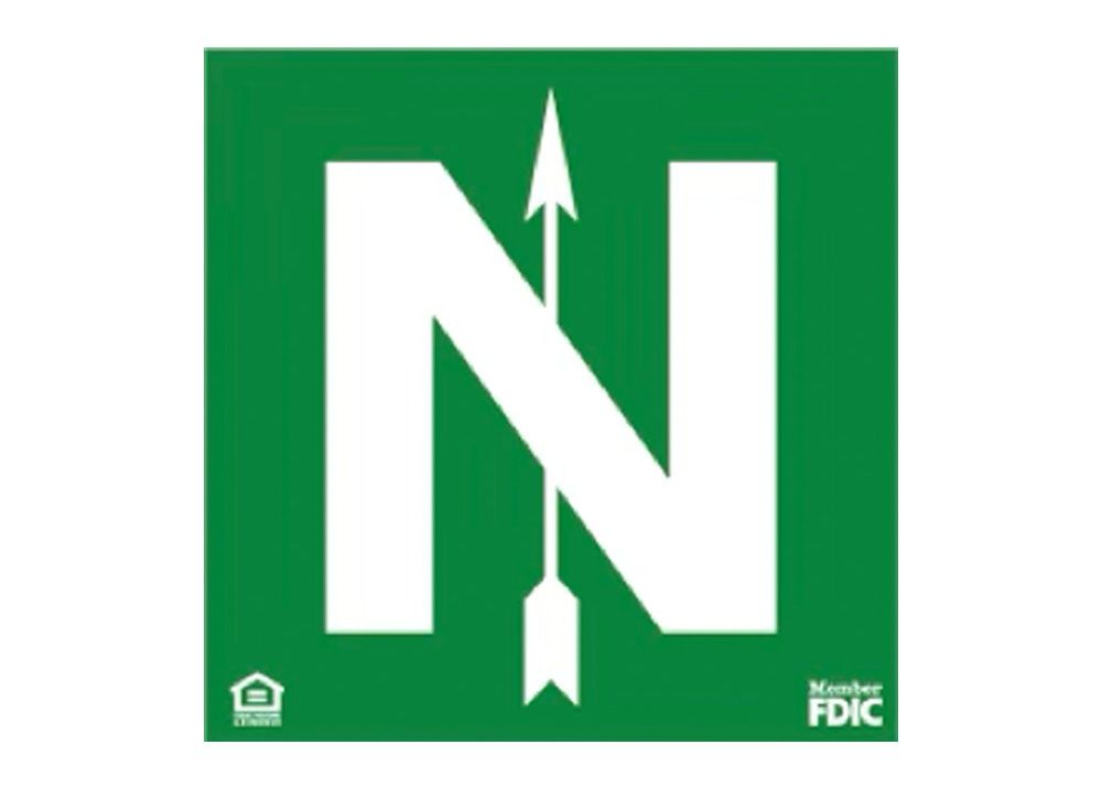 Green square with a white