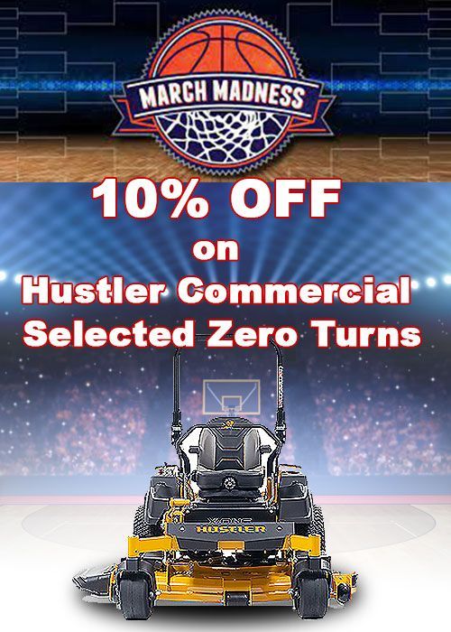 March Madness 10% OFF  on Hustler Commercial Selected Zero Turns