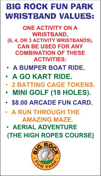 Big Rock Mini Golf & Fun Park Pricing