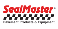 SealMaster logo with red text and a black-and-white checkered border, reading “Pavement Products & Equipment”