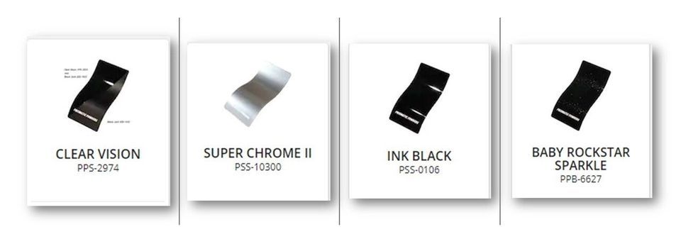 BJ Powder Coating colors