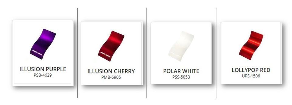 BJ Powder Coating colors