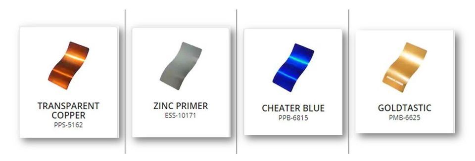 BJ Powder Coating colors