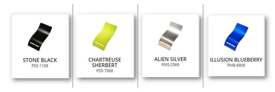 BJ Powder Coating colors