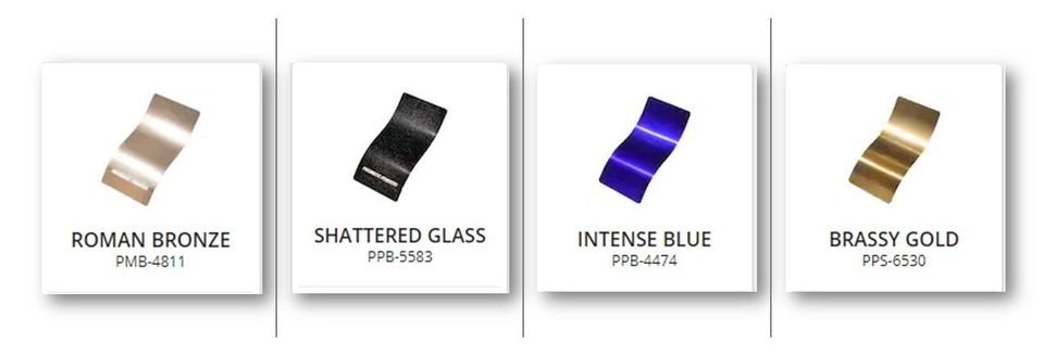 BJ Powder Coating colors