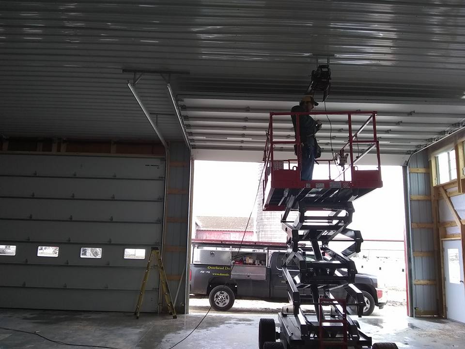 Installation of new commercial garage door