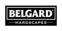A black and white logo for belgard hardscapes.