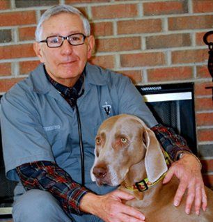 Dr. Weinberg and dog