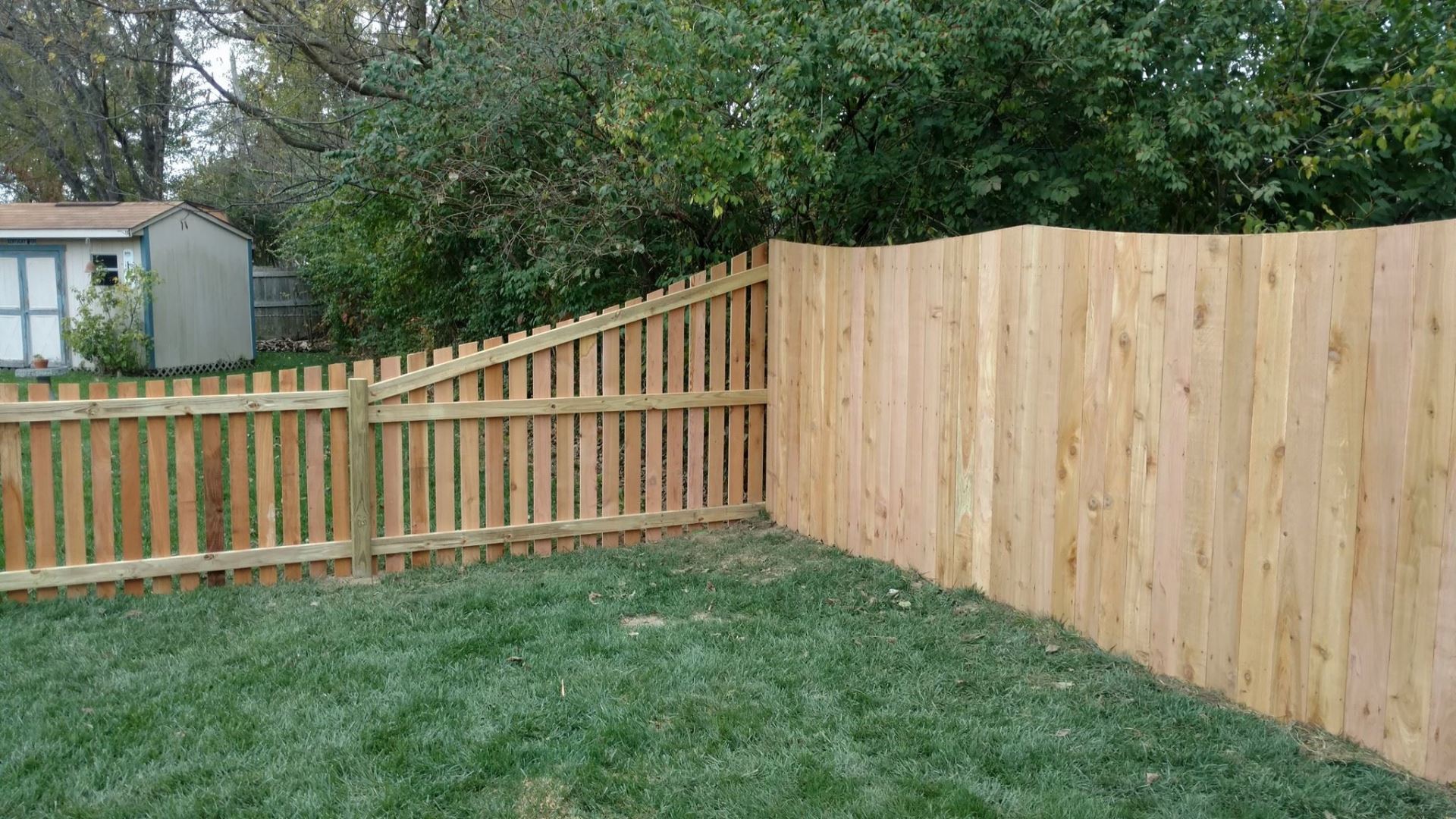 Wood fence