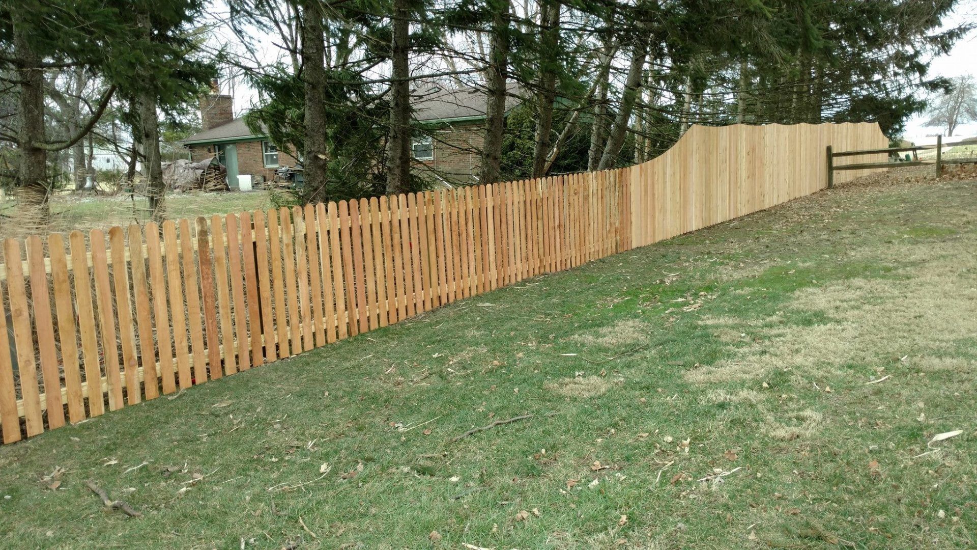 Wood fence