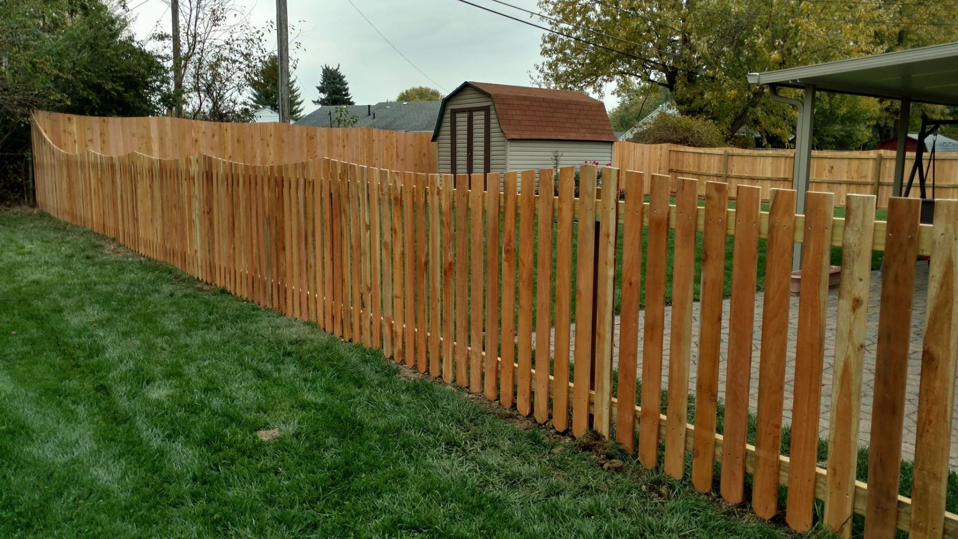Wood fence