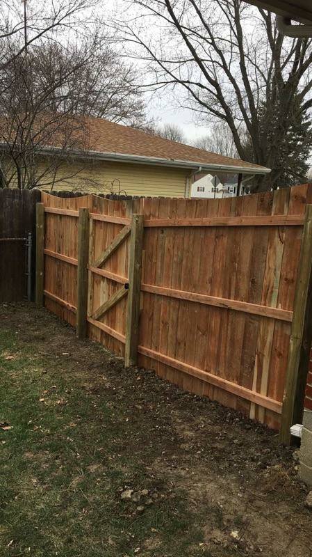 Wood fence