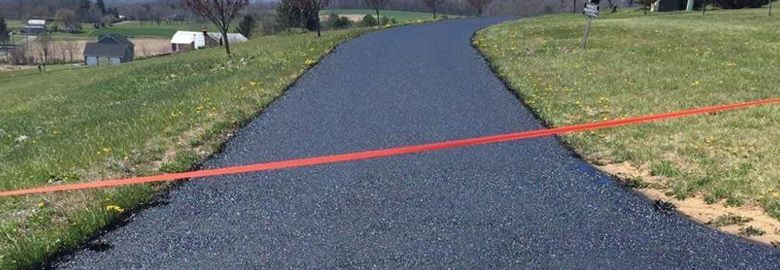There is a red line on the side of the road.