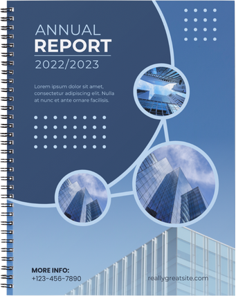 The cover of an annual report for 2022 and 2023