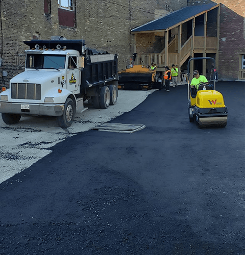 Asphalt installation