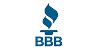 BBB logo with blue flame icon above the letters BBB on a white background