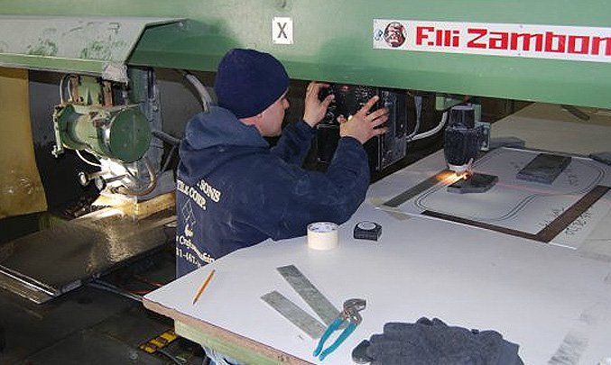 Man working on equipment