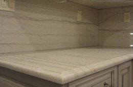 Cream marble countertop