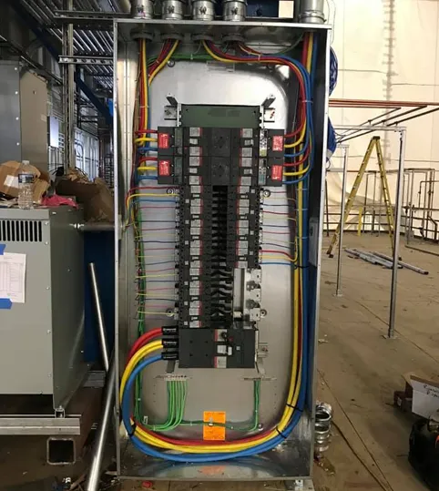 Electrical panel and wires