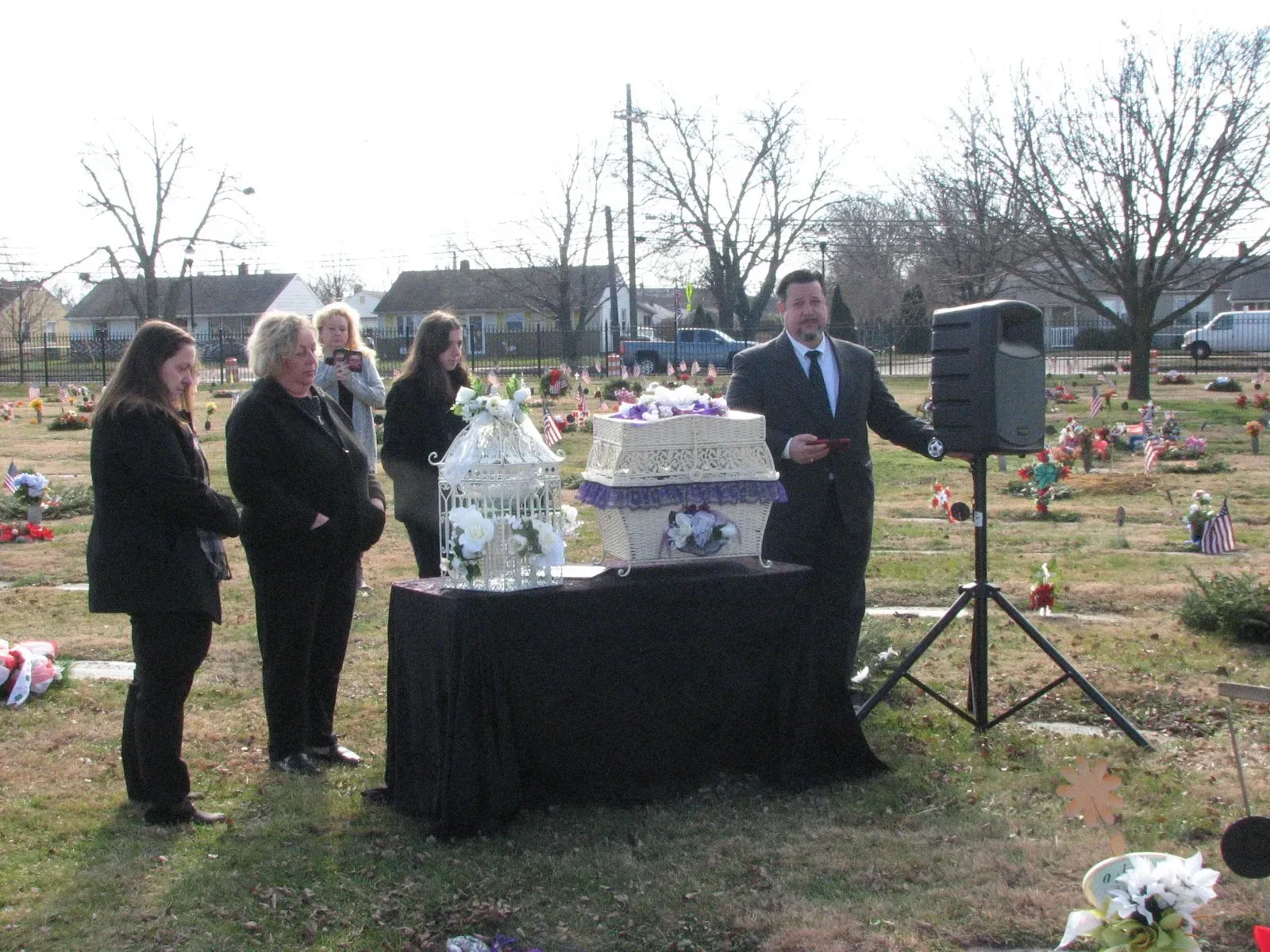memorial and funeral dove release photo