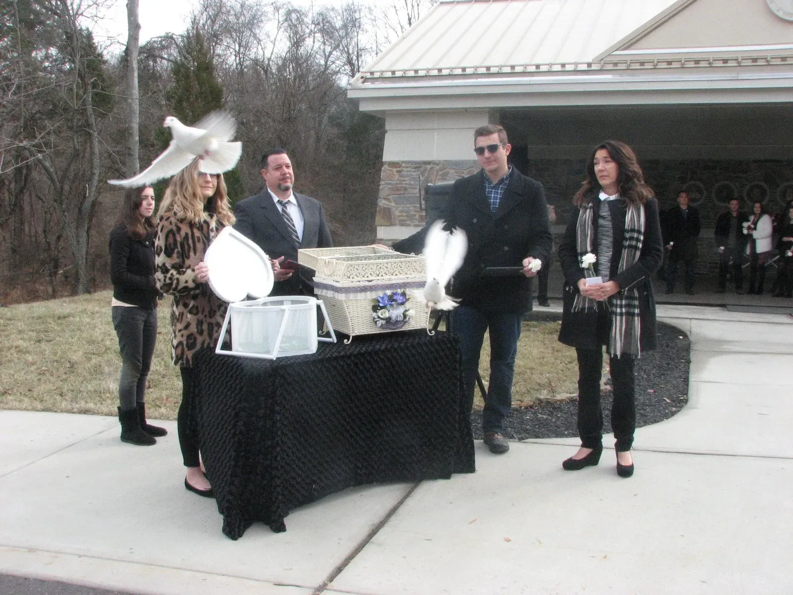 memorial and funeral dove release photo