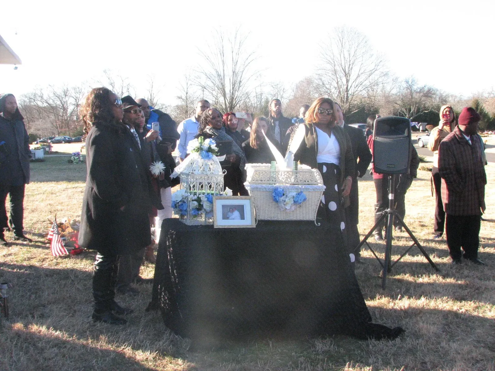 memorial and funeral dove release photo