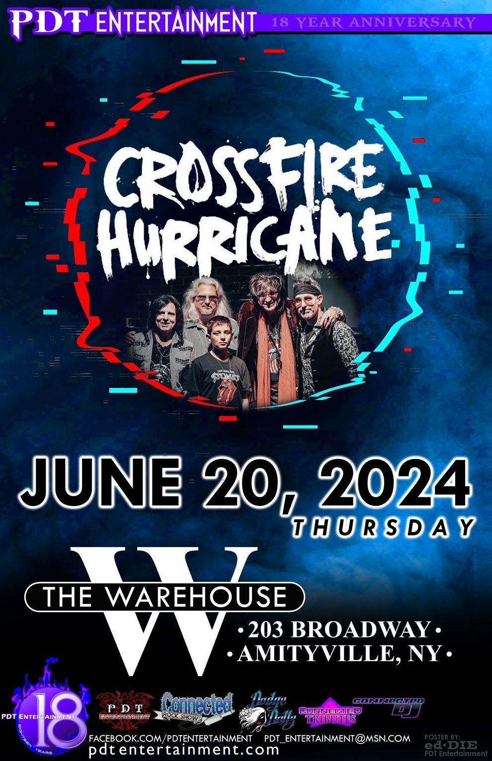 a concert poster for crossfire hurricane on june 20 , 2024