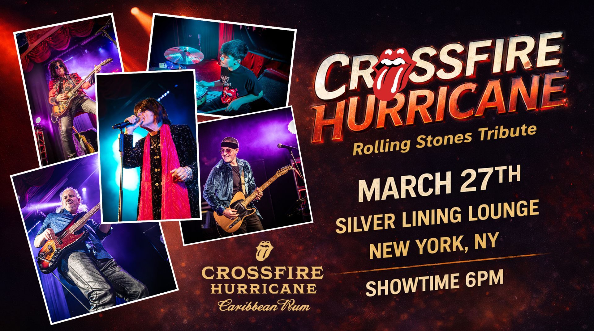 crossfire hurricane march 27th at silver lining lounge