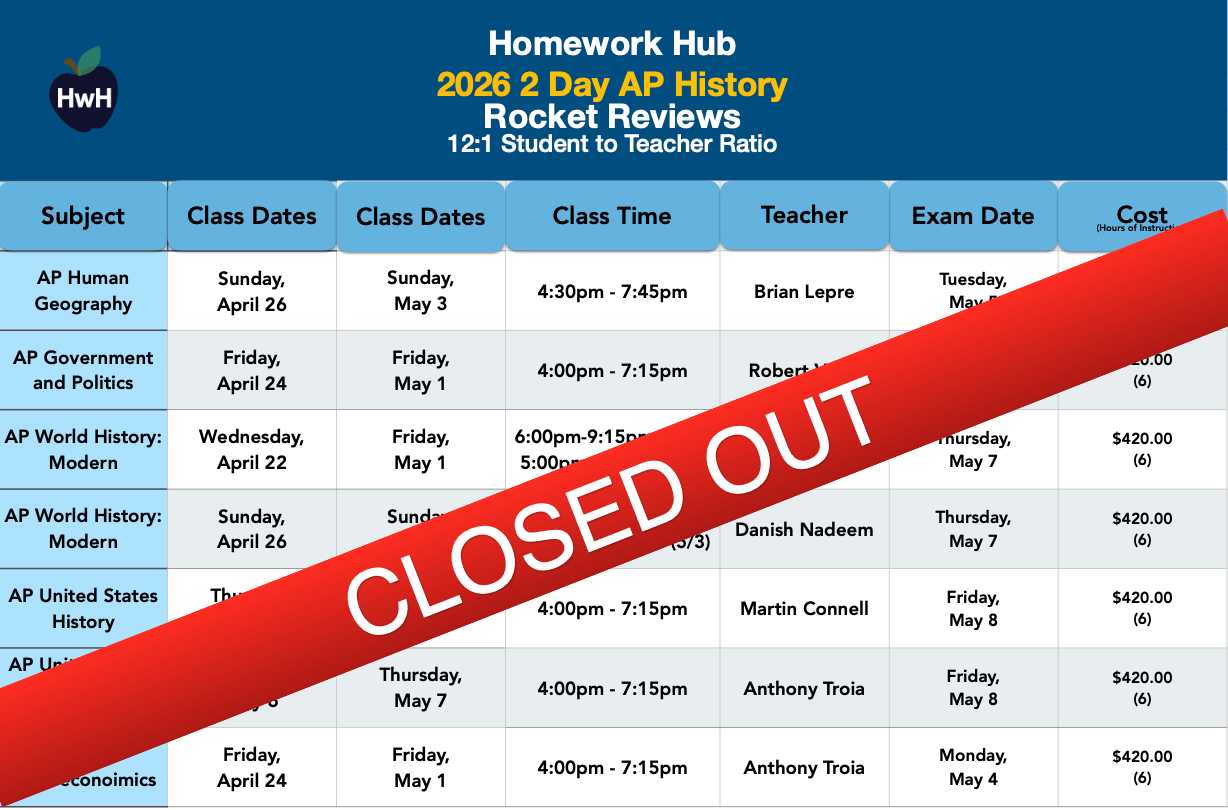 Social Studies AP Review Classes