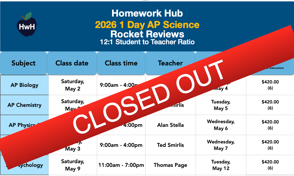 Science AP Review Classes
