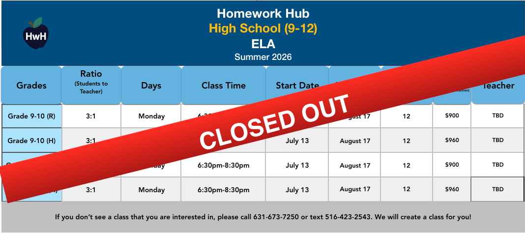 ELA (grades 9-12)