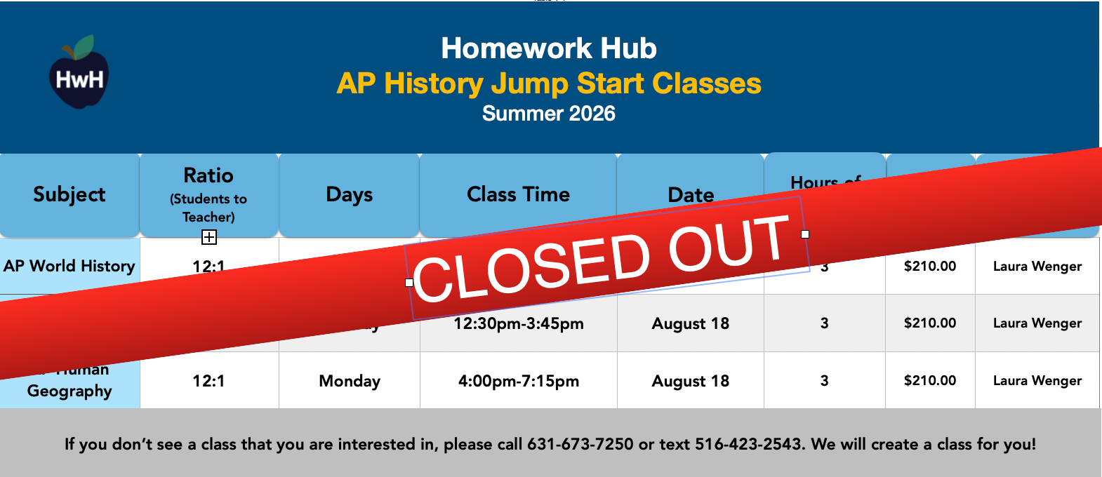 AP History Jumpstart Classes - Grades 9-12 Summer 2025