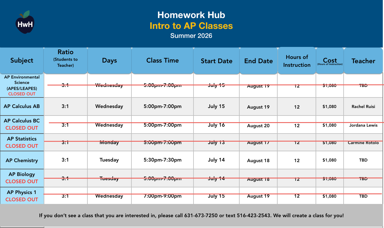 PRE-CALC, PRE-CALC HONORS & COLLEGE CALC (grades 11-12)