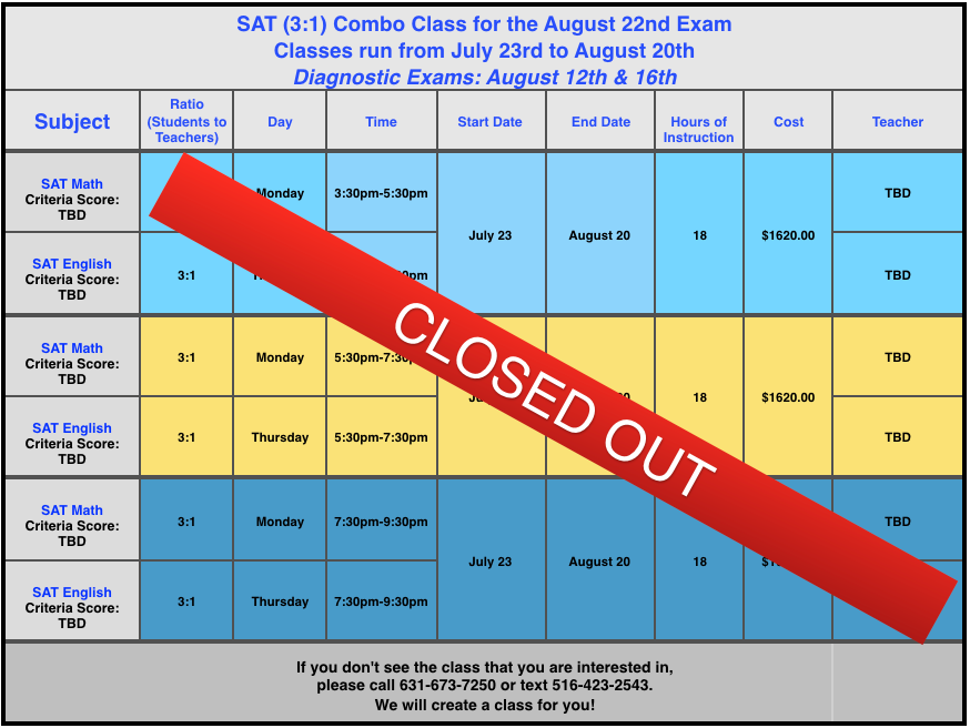 12:1 SAT CLASSES (MAY 2 EXAM)