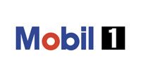 Mobil 1 logo in blue, red, and black on a white background