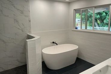 A bathroom renovation