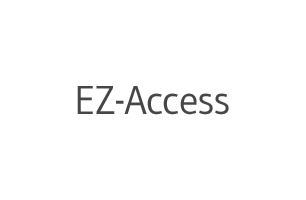 EZ-Access text in a gray sans-serif font centered on a white background.