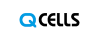 The Q Cells logo is blue and black on a white background.