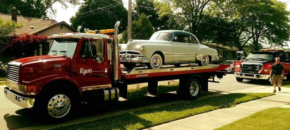 Classic car towing