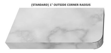 1 inch outside corner radius