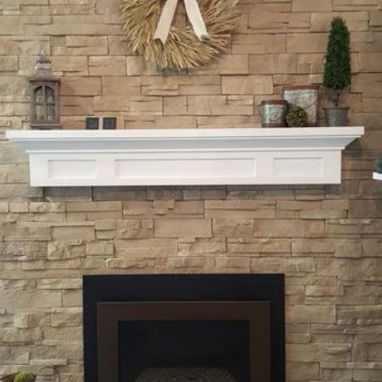 Bayside Fireplace Mantel -Modern Painted