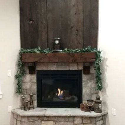 Durango Fireplace Mantel- Antique Bolts w/Corbels