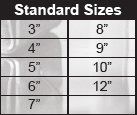 Standard sizes of Damper King Rain Damper Cap | Air Cooled