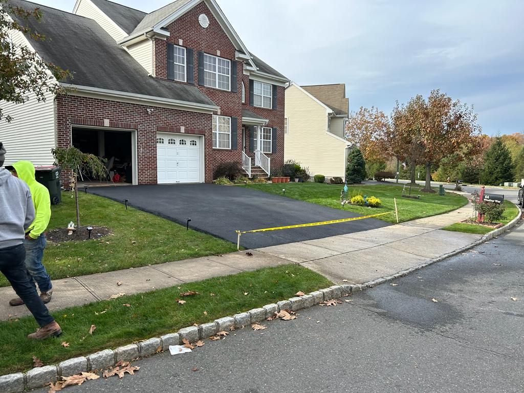 Finished asphalt driveway
