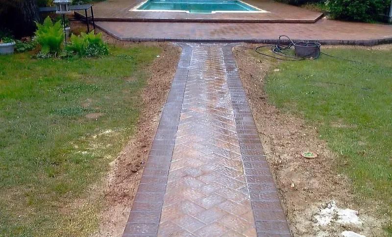 Walkway installation in progress