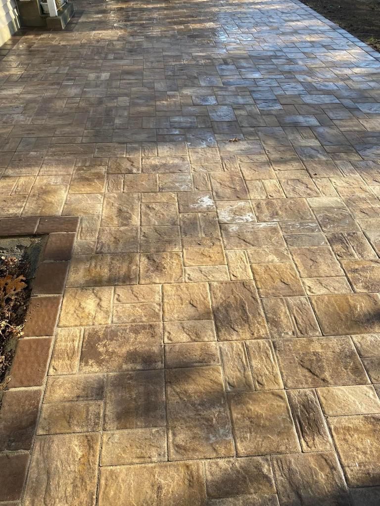 Natural stone patio
