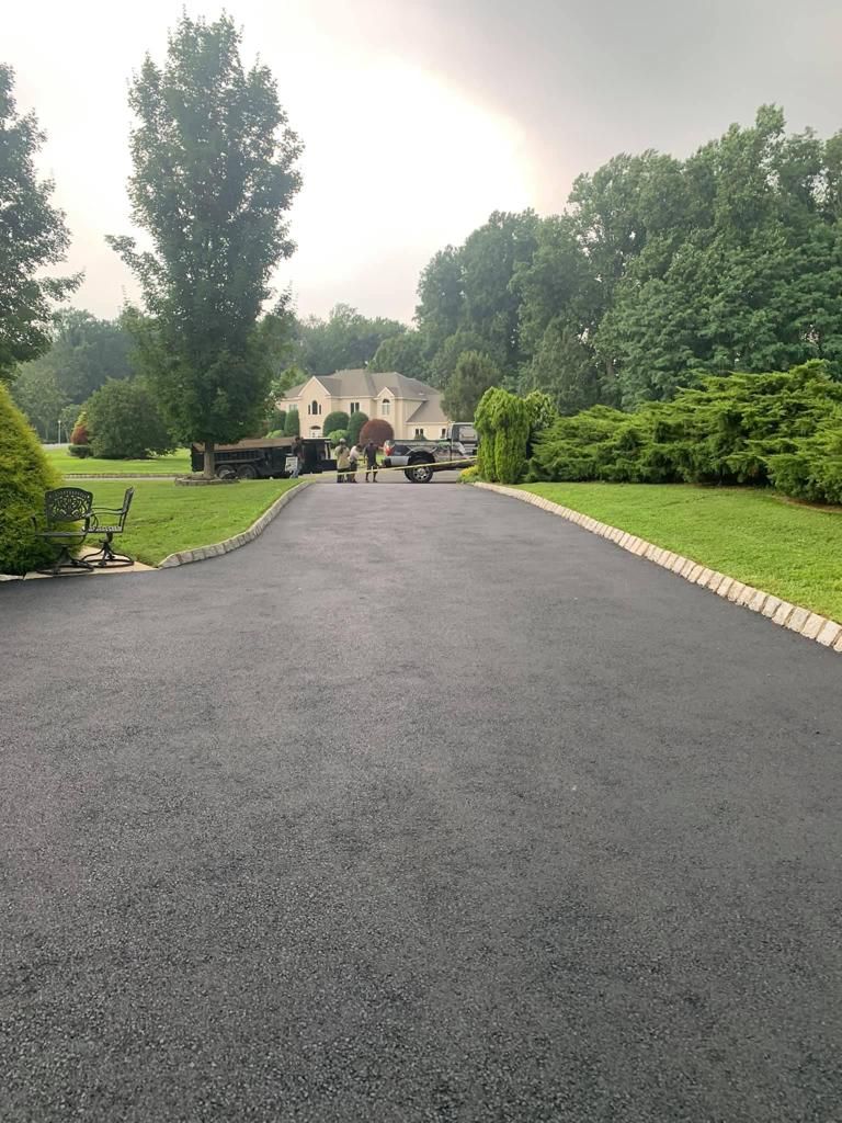 Brand new asphalt driveway